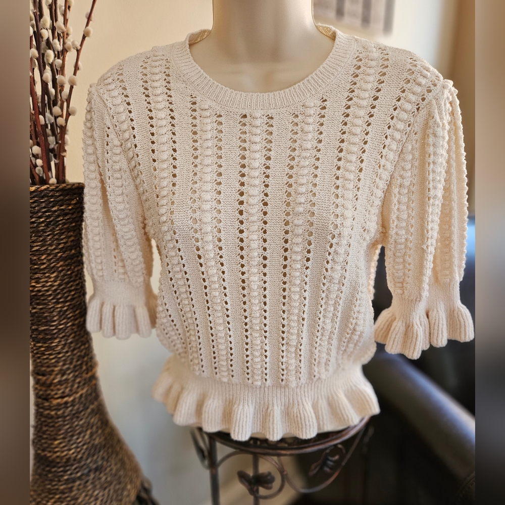 Zara Cream Knit Sweater